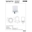 Тримач зубної щітки (скло) 139110012 Solo Bemeta Чехія