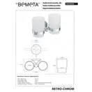 144310022 Retro тримач стаканів подвійний+стакани,хром  Bemeta (144310022)