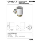 Тримач зубної щітки 144710017 Kera (кераміка) Bemeta Чехія