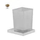 Fima Carlo Склянка з тримачем Fima Quadra скло, брашоване золото (F6023_1OS)