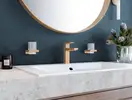 Стакан для жидкого мыла подвесной Hansgrohe AddStoris, матовая бронза/стекло матовое (41749140) фото 2 Aquada.com.ua