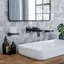 Склянка підвісна Hansgrohe AddStoris, Brushed Black/скло (41749340)