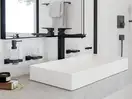 Стакан для жидкого мыла подвесной Hansgrohe AddStoris, чёрный матовый/стекло матовое (41749670) фото 5 Aquada.com.ua