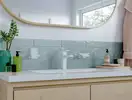 Стакан для жидкого мыла подвесной Hansgrohe AddStoris, белый матовый/стекло матовое (41749700) фото 2 Aquada.com.ua