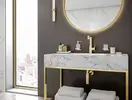 Стакан для жидкого мыла подвесной Hansgrohe AddStoris, полированное золото/стекло матовое (41749990) фото 5 Aquada.com.ua