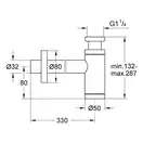 Сифон для умивальника Grohe 1 1/4", чорний (29509KF0)