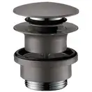 Донний клапан для умивальника Hansgrohe з переливом push-open, Brushed Black (50100340)