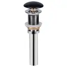 Донный клапан для раковины Qtap PU03 70х70х227.5 Matt black (QT066PU03MB)