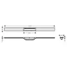Трап для душа 100 см Hansgrohe RainDrain Flex, хром (56046000) фото 2 Aquada.com.ua