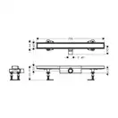 Hansgrohe RainDrain Compact Flat Трап для душа под плитку 70 см (56165000)
