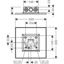 Верхній душ Axor ShowerSolutions 300х300 2jet, хром (35321000)