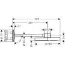 Верхній душ AXOR One 280 2jet з власником, хром (48492000)