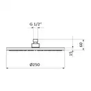 Душова лійка GRB Hydro White D = 250 мм, білий матовий (05020021)
