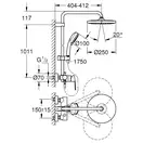 Душова система зі змішувачем для душа Grohe New Tempesta Cosmop. System (26673000)