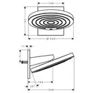 Верхний душ Ø 260 мм Hansgrohe Pulsify, 2 вида струи (цвет - белый матовый) (24150700) фото 2 Aquada.com.ua