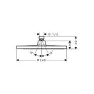 Верхній душ Hansgrohe Crometta S 240 1jet, Matt Black (26723670)