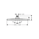 Верхній душ Hansgrohe Crometta E 240 1jet, Matt Black (26726670)