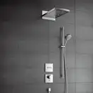 Верхний душ с подсветкой Hansgrohe Raindance 548х280 мм (белый/хром) 28410400