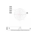 Верхній душ Mariani Wellness d = 200 мм з тримачем, хром (ST0 / 01 20) (ST0_01 20)