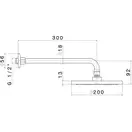 New-Form Верхній душ New Form d20 см кронштейн 30 см, Bianco opaco (67790.01.014)