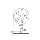 AD139/121CR Верхній душ 250мм круглий хром Nobili ІТАЛІЯ (AD139/121CR)