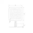 верхній душ Omnires Slimline chrome/white 20x20 cm (WG220/OCRB)