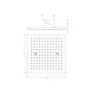верхній душ Omnires Ocean chrome 25x25 cm (WGR225CR)