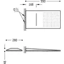 Верхній душ Tres Shower Space INOX, хром (29990301)