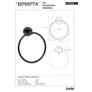 104104060 Dark Кільце для рушника  , Bemeta (104104060)