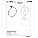 104104062 Omega Тримач для рушників кільцевий, Bemeta (104104062)