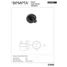 104106020 Dark Вішак для рушника  , Bemeta  Чехія (104106020)