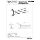 104204112 OMEGA:тримач рушників потрійний Bemeta Чехія (104204112)