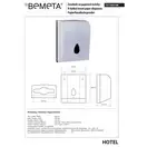 Диспенсер 121103106 Hotel : для паперових рушників, пластик, білий Bemeta Чехія