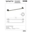 Тримач рушників 144704047 Kera 666мм Bemeta Чехія