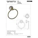 Кільце для рушників 144704067 Kera Bemeta Чехія
