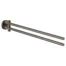 Полотенцедержатель двойной 439 мм Grohe Essentials, тёмный графит, матовый (40371AL1) фото 1 Aquada.com.ua