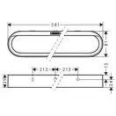 Полотенцедержатель 581 мм Hansgrohe WallStoris, чёрный матовый (27926670) фото 5 Aquada.com.ua