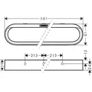 Тримач для рушників Hansgrohe WallStoris, Matt Black (27926670)