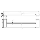 Полотенцедержатель двойной 648 мм Hansgrohe AddStoris, хром (41743000) фото 2 Aquada.com.ua