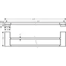 Полотенцедержатель Hansgrohe AddStoris подвійний 62,6 / 64,8x12,4 см, Chrome (41743000)