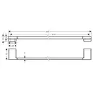 Полотенцедержатель 648 мм Hansgrohe AddStoris, хром (41747000) фото 2 Aquada.com.ua