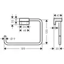 Полотенцедержатель - кільце Hansgrohe AddStoris, Chrome (41754000)