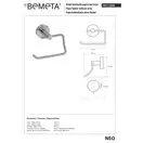 104112045 NEO Тримач туалетного паперу Bemeta Чехія (104112045)
