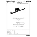 Подвійний тримач 104201070 Nero : туалетного паперу Bemeta Чехія
