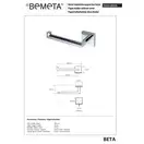 132212032L BETA: Тримач для паперу лівий  Bemeta Чехія (132212032L)
