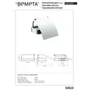 Тримач туалетного паперу 139112012 Solo з кришкою Bemeta Чехія