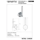 144312032 Retro 1:трим.туалетн.паперу,хром  Bemeta  Чехія (144312032)