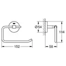 Бумагодержатель без крышки Grohe BauCosmopolitan (цвет - хром) (40457000) фото 2 Aquada.com.ua