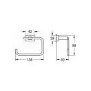 Бумагодержатель без крышки Grohe Essentials Cube (цвет - хром) (40507000) фото 2 Aquada.com.ua