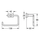 Бумагодержатель без крышки Grohe Essentials Cube (цвет - тёмный графит, матовый) (40507AL1) фото 2 Aquada.com.ua